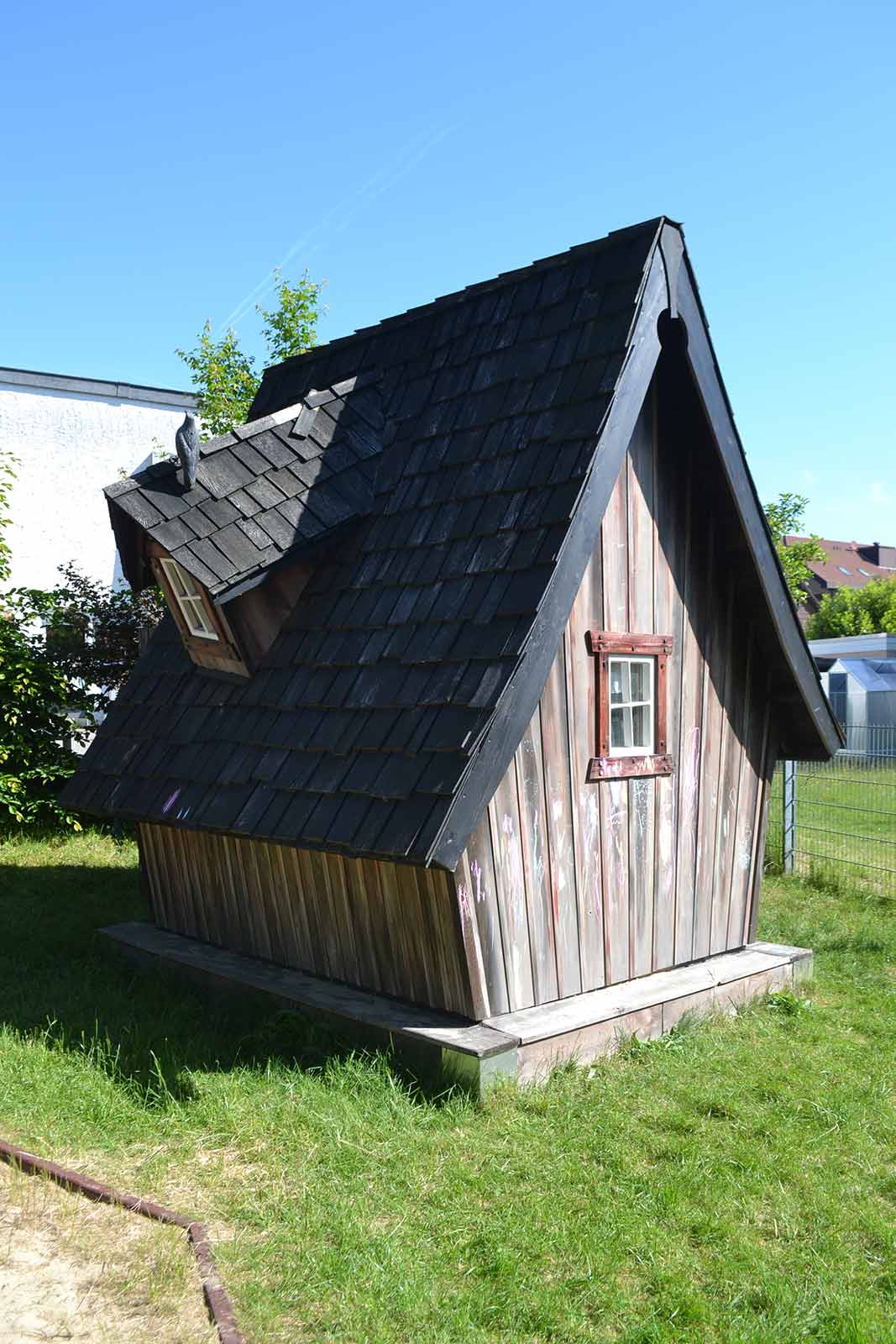 Kleine Holzhütte.